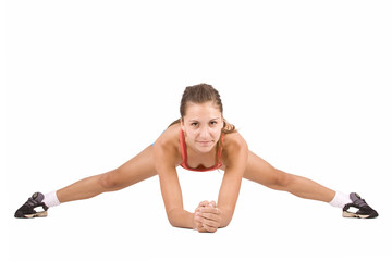 girl doing fitness excersises