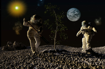 Obraz premium The astronauts