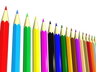 coloured pencils