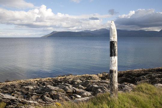 Isle of Arran from Kintyre in Scotland