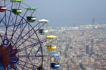 Barcelona - big wheel on the Tibidabo hill