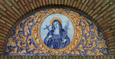 Santa Rita, retablo cerámico