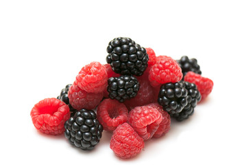 blackberry and raspberry