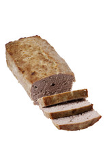 meat roll isolated on white background