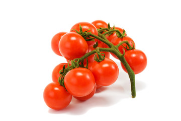 cherry tomatoes isolated on the white background
