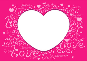 love frame pink