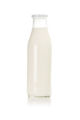 a milk bottle isolated on a white background