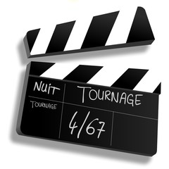 Obraz premium Clap de cinéma (avec ombre)