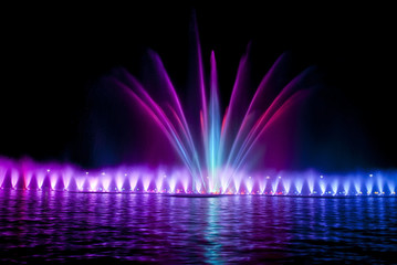 Fountain at night