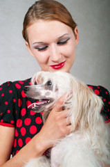 dog and girl