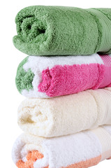 Bath towels. Isolated