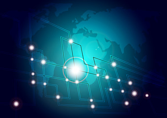 Background - Fibers and World Map