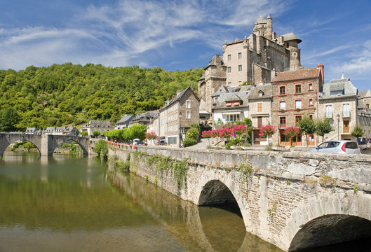 Estaing Village on river Lot in Southern France