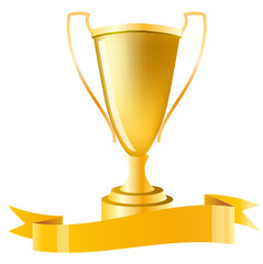 Vector trophy with banner