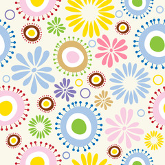 Bright floral seamless pattern