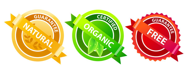 Set of different labels