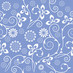Fototapeta na wymiar Seamless abstract floral pattern