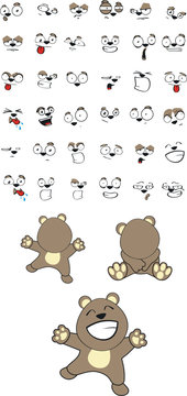 teddy bear cartoon pack in vector format 