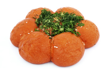 buns with garlic and parsley