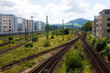 Fototapeta na wymiar Freiburg, Eisenbahn