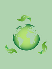 recycling globe background