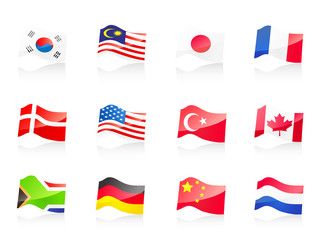 12 country flags icon