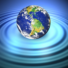 Floating Earth - Earth image courtesy of NASA.
