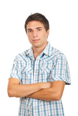 Casual man with arms folded