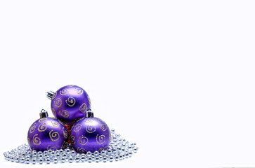 Purple Christmas Baubles