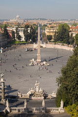 Vista aérea de la plaza del Popolo en roma