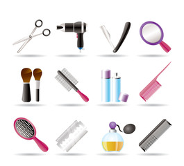 cosmetic, make up and hairdressing icons