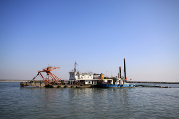 sand mining ship