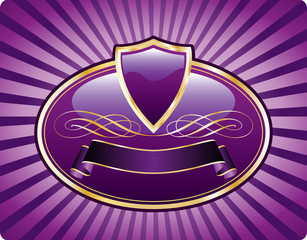 purple banner label