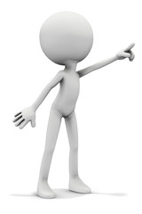 White Man Pointing Up