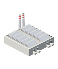 Industrial building / Vector Illustration / Isometric