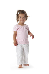 Confused toddler girl