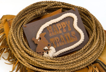 Happy Trails Western Theme Sign