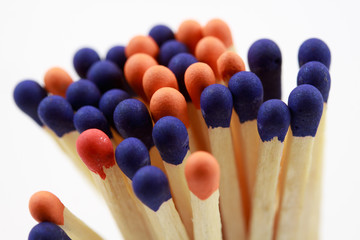 colored matchsticks