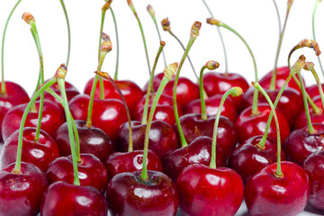 Sweet cherry on a white background
