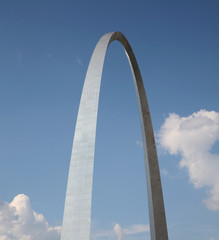 Sun shining on the arch in St. Louis