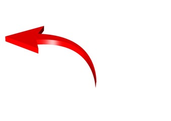 Direction - Red Arrow  isolated on white background
