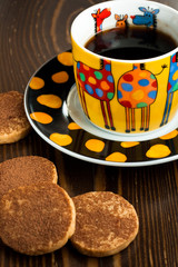 Shortbread cookies with cacao and espresso
