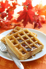 Waffles with Maple Syrup