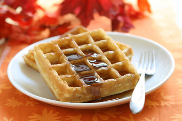 Waffles with Maple Syrup