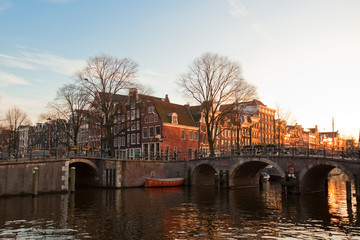 Obraz premium Amsterdam canals view