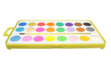 Set of watercolours in the little box