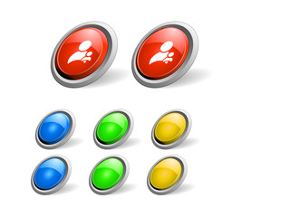 Buttons for web. Vector.