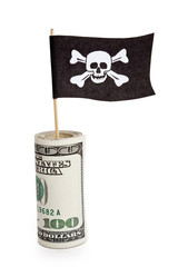 Pirate Flag and Dollar