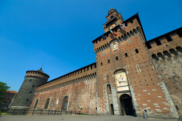 Fototapeta na wymiar Sforza Castle