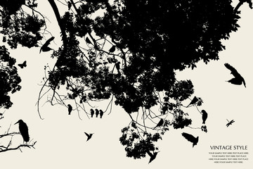 tree and bird - 25535290